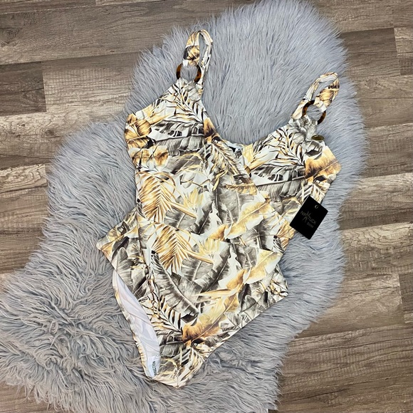 NWT Nip Tuck Retro' spective Jean Tummy Control One Piece Swimsuit - Picture 15 of 15